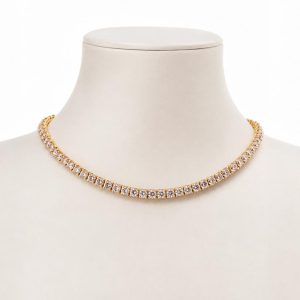 eima couture choker and earring set gold